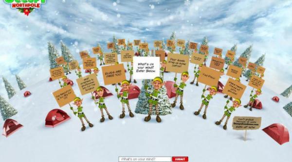 occupy wall street ocupa polul nord si atelierul lui mos craciun