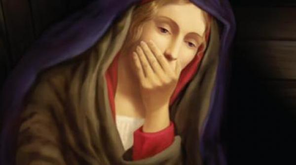 imagine controversata promovata de o biserica anglicana vezi ce tine in mana fecioara maria intr un afis publicitar