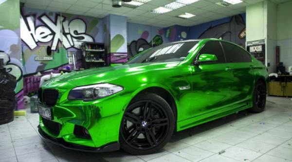 tuning in stil verde cromat pentru bmw seria 5