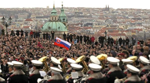 ceremonie la castelul praga in memoria fostului presedinte ceh vaclav havel