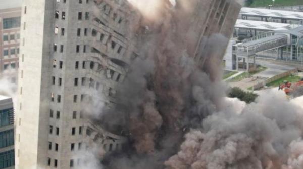 au pus la pamant un turn de 20 de etaje in 17 secunde video