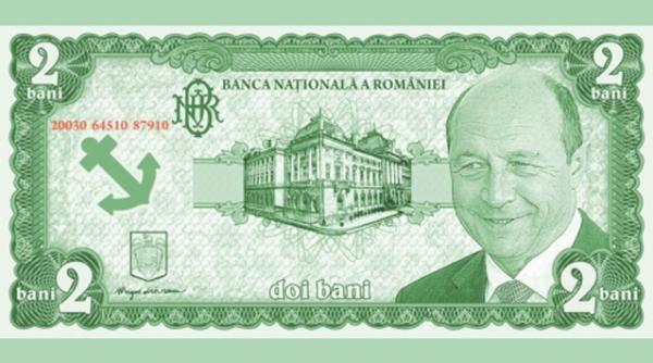 bancnota de doi bani cu traian basescu un succes pe retelele de socializare