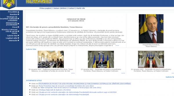 proiectul legii sanatatii nu a fost retras de pe site ul presedintiei