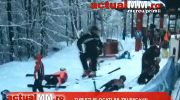 panica pe partie mai multi turisti au sarit din telescaun speriati de o pana de curent video