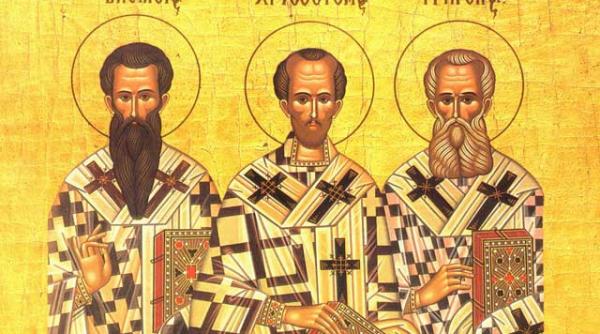 sfintii trei ierarhi vasile grigorie si ioan gura de aur
