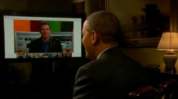premiera la casa alba obama interactioneaza virtual cu poporul american prin intermediul youtube si google video