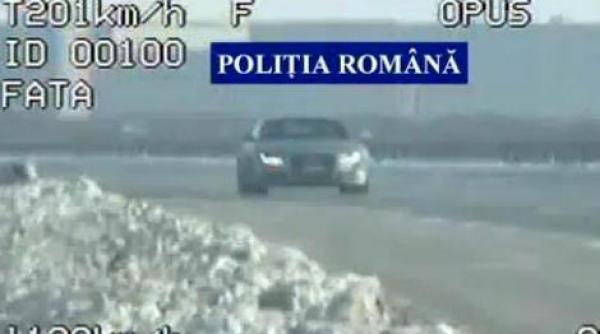 un italian a fost prins conducand pe autostrada bucuresti pitesti cu 201 kilometri la ora video