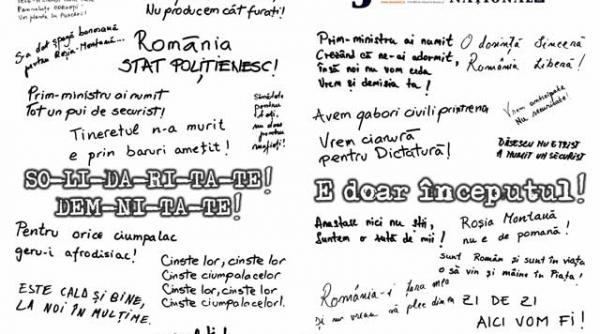 cititi lozincile si mesajele scandate seara de seara in piata universitatii