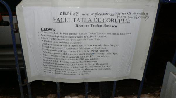 facultatea de coruptie rector traian basescu vezi toate cadrele si cursurile manifest piata universitatii