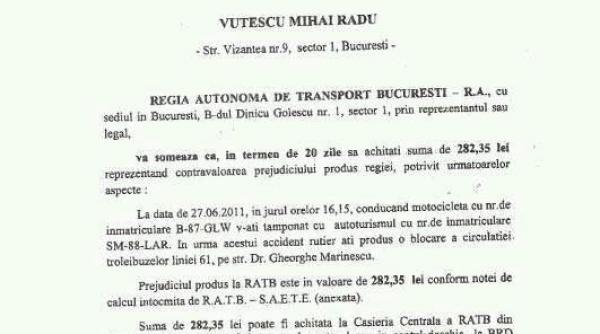 ratb amendeaza un barbat mort intr un accident rutier pentru ca a blocat linia de troleibuz