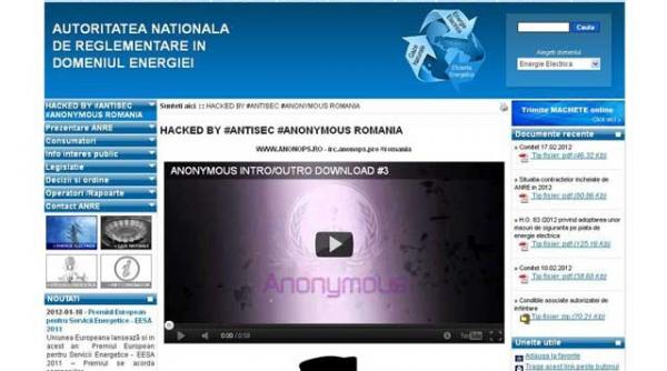 hackerii antisecro atac informatic asupra site ului anre
