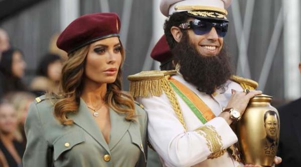 dictatorul sacha baron cohen a imprastiat cenusa lui kim jong il pe covorul rosu de la oscar video