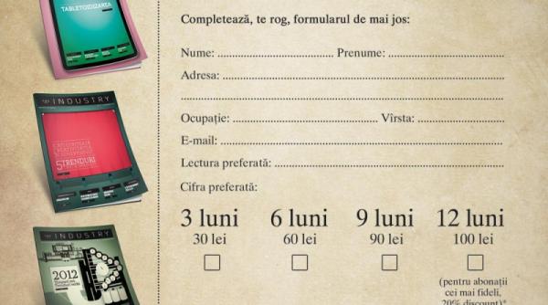 din martie cititorii the industry isi pot face abonament la revista