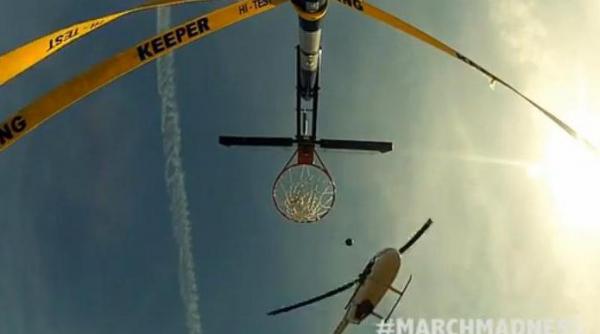 cos de senzatie marcat din elicopter de la 60 de metri inaltime video