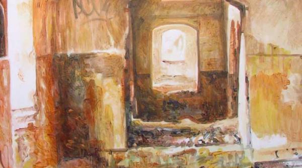 nicolae comanescu picteaza cu praf