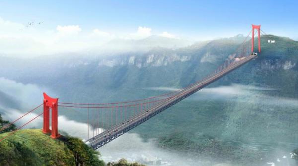 nou record mondial pentru chinezi au construit cel mai lung pod suspendat intre doi munti video