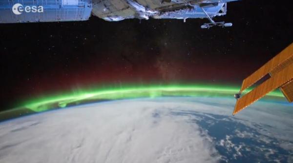 imagini spectaculoase aurora australis vazuta de pe statia spatiala internationala video