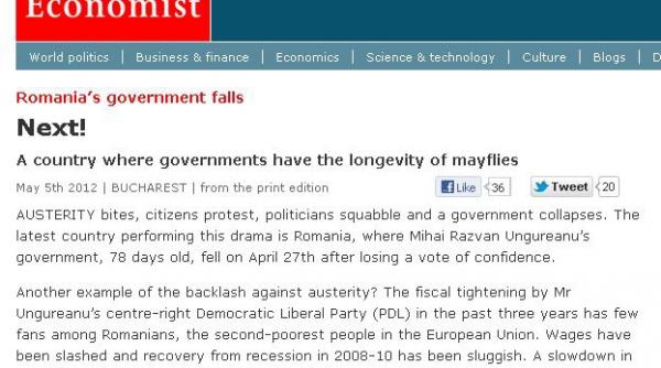 the economist in romania guvernele sunt ca efemeridele