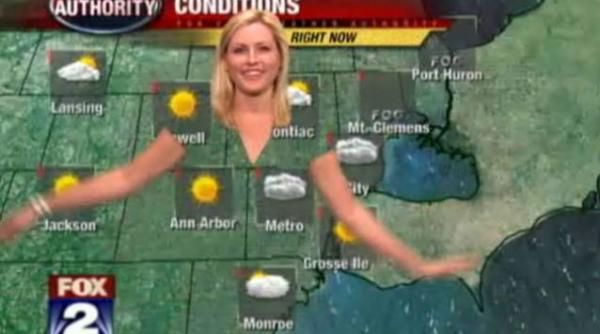 video prezentatoarea invizibila ce se intampla daca porti la televizor verde sau albastru