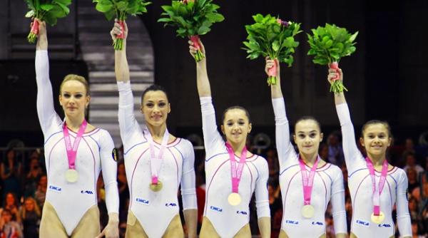 aur pentru sportivele noastre la campionatul european de gimnastica de la bruxelles