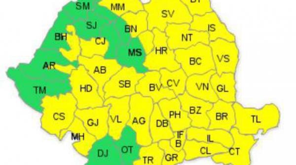 cod galben de ploi vijelii si grindina pentru mai multe judete din tara vezi intervalul si zonele vizate