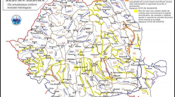 cod portocaliu de inundatii pe raurile prahova si barlad zeci de alte rauri se afla sub atentionare cod galben
