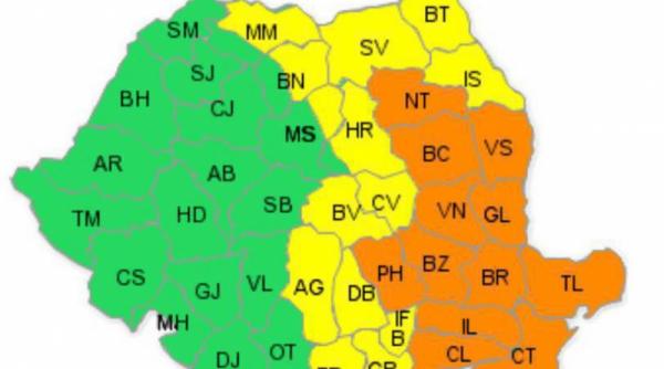 cod portocaliu de ploi in 12 judete valabil pana maine la ora 12 00 vezi zonele vizate
