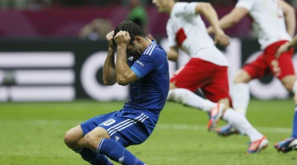 euro 2012 a debutat cu o remiza polonia grecia 1 1 dupa un meci cu doua eliminari si un penalty ratat