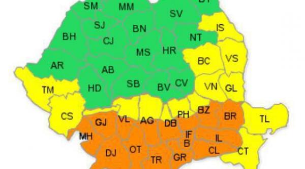 cod portocaliu de canicula in sudul si estul tarii temepraturile pot depasi 41 grade celsius