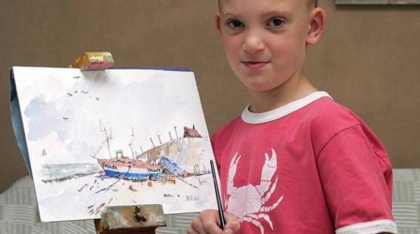 geniu la 9 ani micul monet pe cale sa devina milionar dupa ce si a vandut ultima colectie de tablouri in 15 minute video