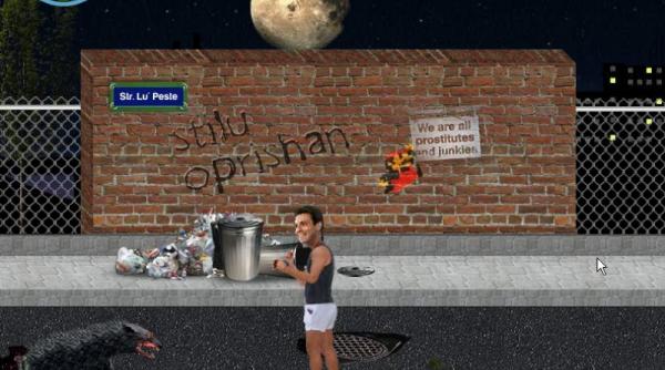 a aparut jocul de actiune cu mircea badea realizatorul se lupta cu melteni maidanezi si usi inchise de toaleta