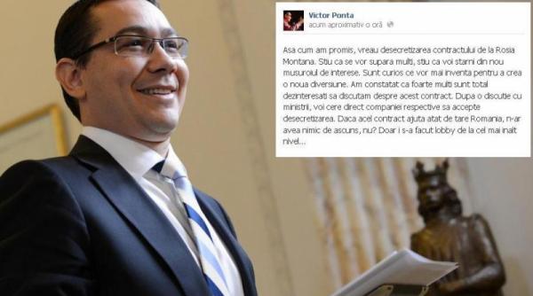 ponta vreau desecretizarea contractului de la rosia montana chiar daca voi starni din nou musuroiul de interese