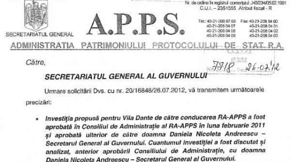 guvernul insista in privinta vilei dante iata ce raspunde raapps