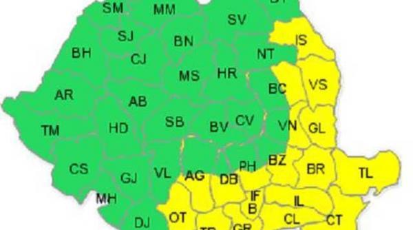 avertizarea cod galben de canicula prelungita pana luni in capitala si 18 judete din sud si est