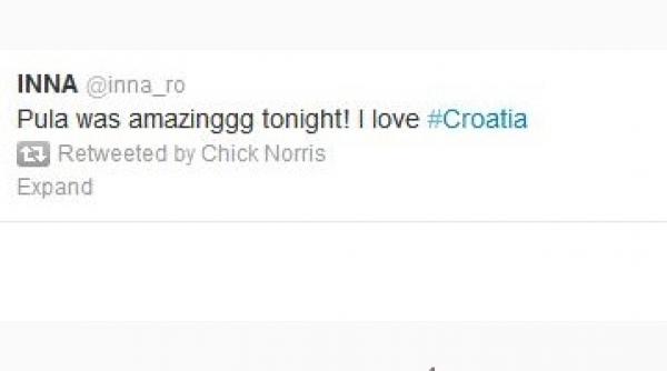 inna pe twitter pula a fost minunata in aceasta seara