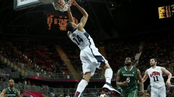 baschetbalistiii americanii au stabilit un nou record olimpic de puncte intr un meci