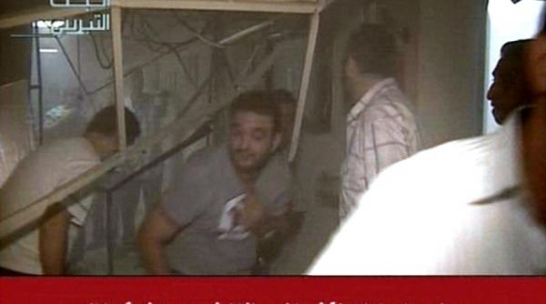 atentat cu bomba la etajul trei al sediului radioteleviziunii siriene din damasc