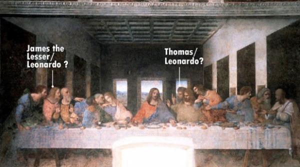 leonardo da vinci apare in cina cea de taina artistul s a identificat cu doi apostoli