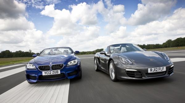 comparativ topgear bmw m6 cabrio vs porsche boxster s