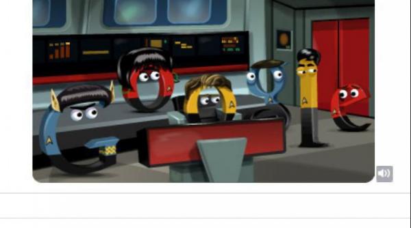 star trek seria orginala omagiata de google printr un logo special