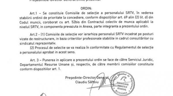 cine hotaraste concedierile colective din tvr