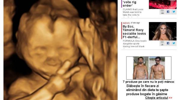 semnul incredibil facut de un bebelus din pantecele mamei