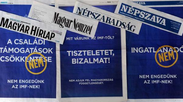campanie anti fmi in presa ungara platita de guvern cu 700 000 de euro