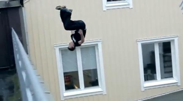 cursa aproape mortala vezi cazatura unui freerunner din suedia care ar putea ramane infirm pe viata video