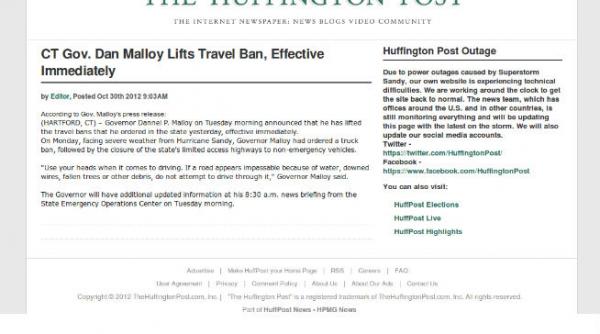 sandy a inchis site ul huffington post