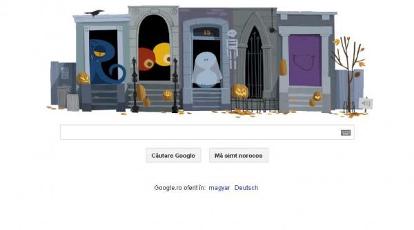 sarbatoarea de halloween marcata de google printr un logo special cu dovlecei scheleti si fantome