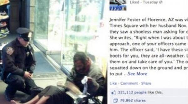 bunul samaritean poarta uniforma de politist vezi gestul impresionant facut de un om al legii din new york