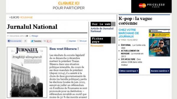 prima pagina din jurnalul national pregatiti elicopterul preluata de presa internationala