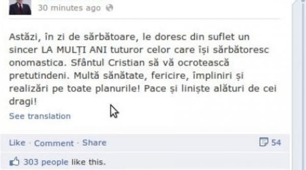 sfantul cristian sa va ocroteasca pretutindeni vezi carui politician autohton ii apartine inedita urare de craciun