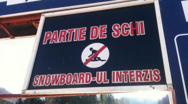 snowboarding ul strict interzis pe cazacu sosire